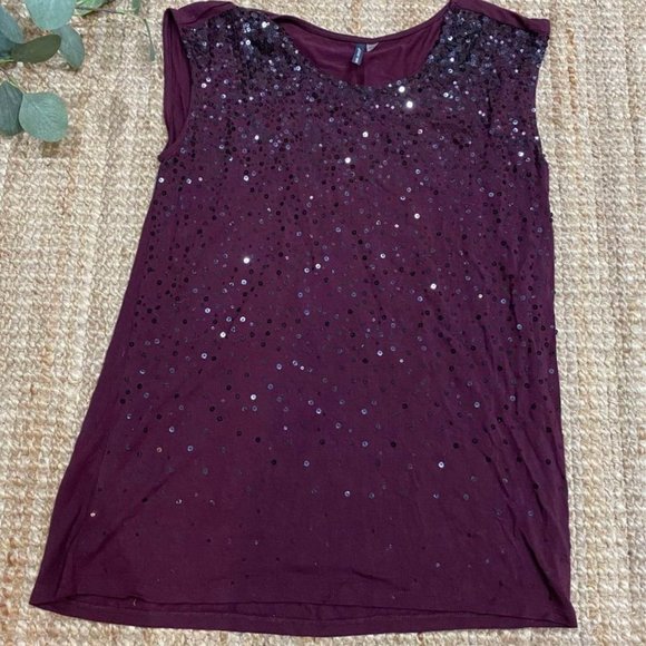 Sequin Maroon Shirt - Picture 1 of 1
